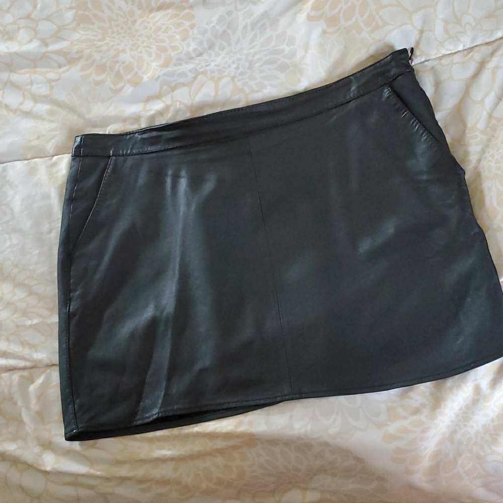 Rezrekshn Leather Mini Skirt